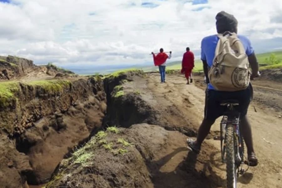 Biking at Mto Wa Mbu Village